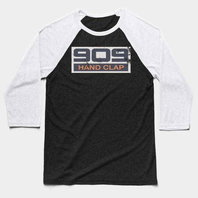 TR-909 Retro Vintage Drum Machine Hand Clap Baseball T-Shirt by melostore